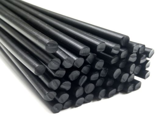 Kunststoffschweißdraht ABS 4mm Rund Schwarz 25 Stäbe