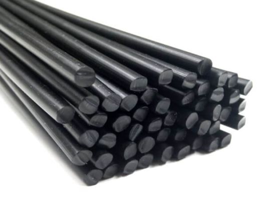 Plastic welding rods ABS 3mm Round Black 25 rods