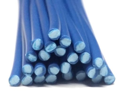 Plastique baguettes de soudure ABS 3mm Ronde Bleu 25 Barres de face | az-reptec