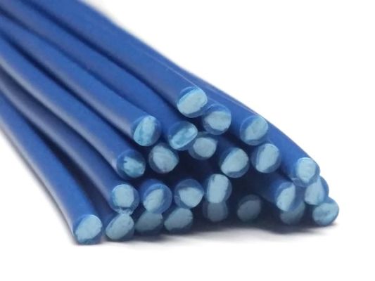 Plastique baguettes de soudure ABS 3mm Ronde Bleu 25 Barres