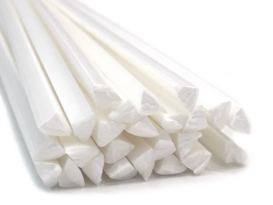 Plastique baguettes de soudure ABS 6mm Triangulaire Blanc 25 Barres
