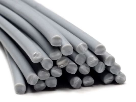 Plastic welding rods PE-HD 4mm Round Gray (RAL7040) 25 rods