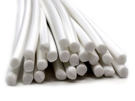 Plastic welding rods PE-HD 4mm round White (RAL9016) 25 rods HDPE front | az-reptec