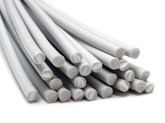 Plastic welding rods PE-HD 4mm Round Gray (RAL7035) 25 rods