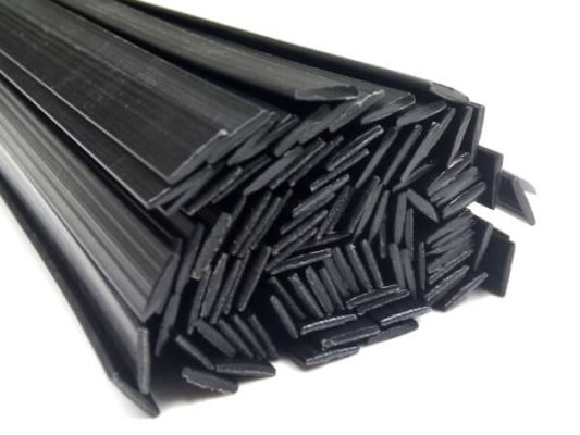 Plastic welding rods POM 8x1mm Flat Black 25 rods