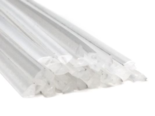 Plastic welding rods PS 4mm Triangular Transparent 25 rods