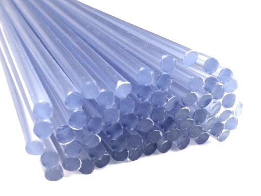 Plastique baguettes de soudure PVC-U rigide 4mm Ronde Transparent 25 Barres
