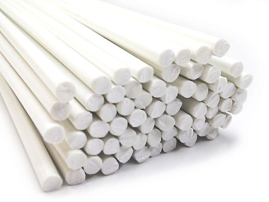 Plastic welding rods PVC-U Rigid 4mm Round White 25 bars