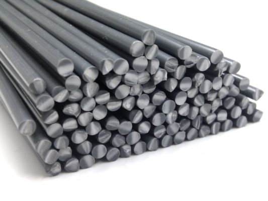 Plastique baguettes de soudure PVC-U rigide 4mm Ronde Gris 25 Barres