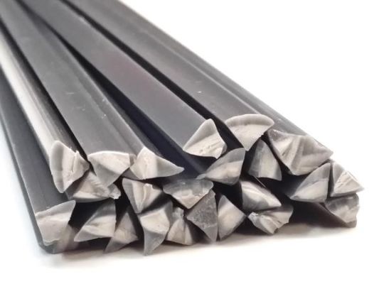 Plastique baguettes de soudure PVC-U rigide 6mm Triangulaire Gris 25 Barres