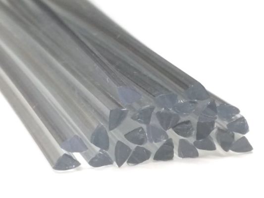 Plastic welding rods PET-G 6mm Triangular Transparent 25 rods