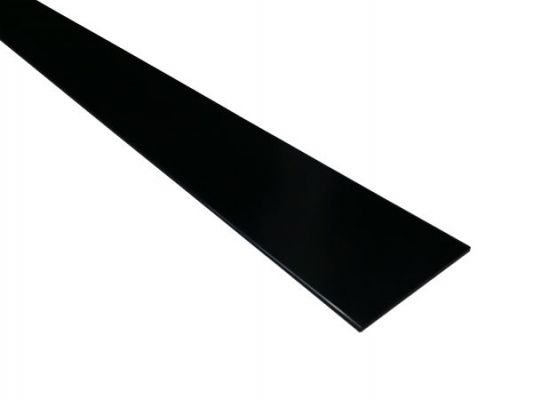 Kunststoffplatte ABS 4mm Schwarz 30cm x ca 19,3cm mit einseitiger Schutzfolie 