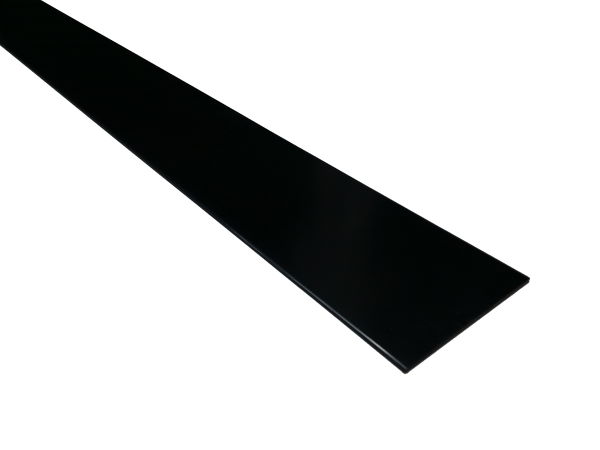Kunststoffplatte ABS 1mm Schwarz 1000 x 100 mm (100 x 10 cm) Einseitige  Schutzfolie und Made