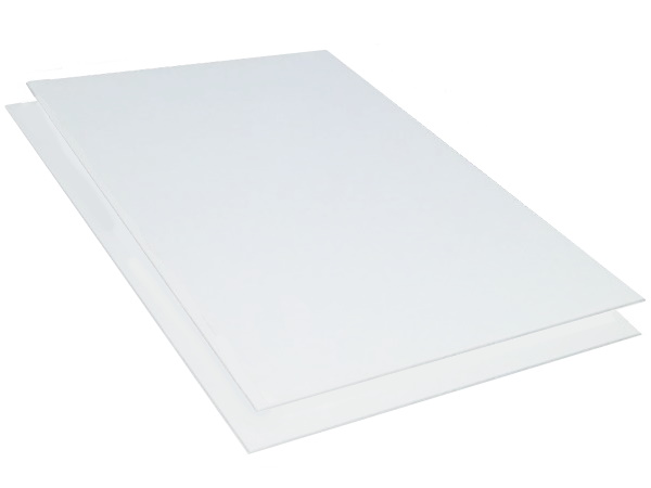Plastic plate ABS 3mm White 1000 x 500 mm (100 x 50 cm) Protective foil one