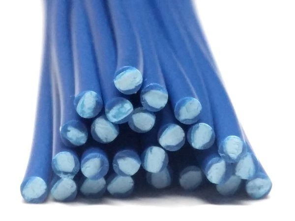 Plastique baguettes de soudure ABS 3mm Ronde Bleu 25 Barres de face | az-reptec
