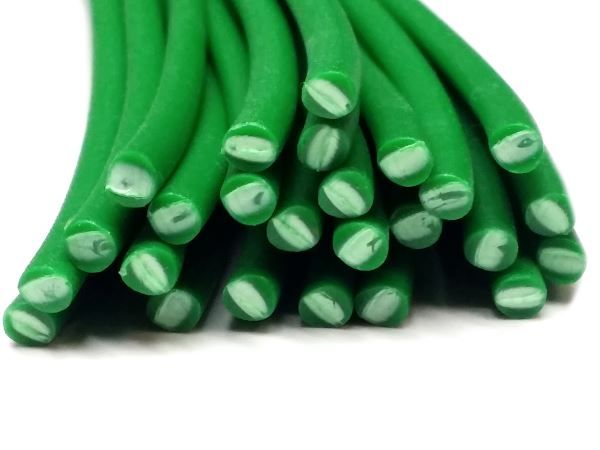 Plastic welding rods PE-HD 4mm round Green (RAL6037) 25 rods front HDPE | az-reptec