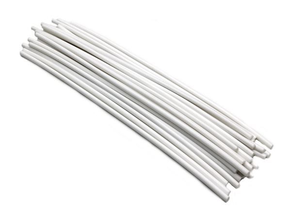 Plastic welding rods PE-HD 4mm round White (RAL9016) 25 rods top HDPE | az-reptec