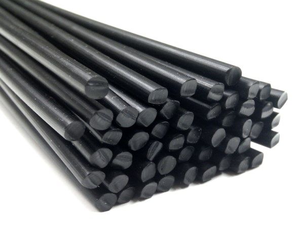 Plastique baguettes de soudure PP 4mm Ronde Noir 25 Barres | az-reptec