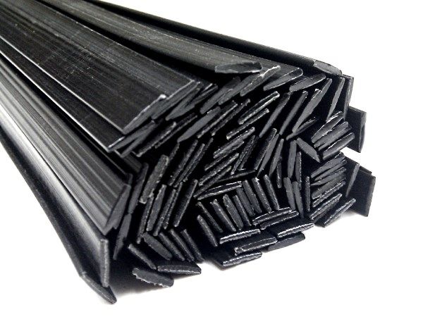 Plastic welding rods PP 8x2mm Flat Black 25 rods | az-reptec