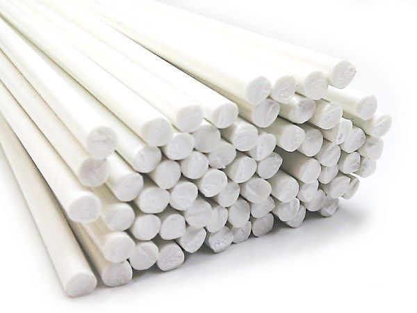 Plastic welding rods PVC-U rigid 4mm Round White 25 bars | az-reptec