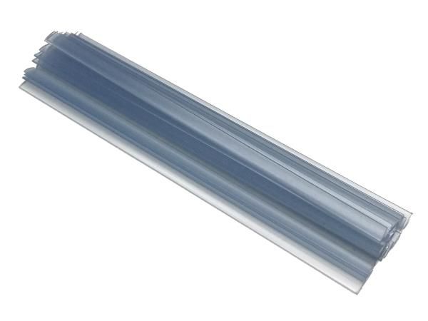 Plastic welding rods PVC-U rigid 8x1mm Flat Transparent 25 rods top | az-reptec