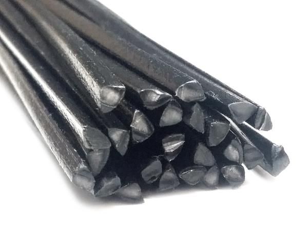 Plastique baguettes de soudure PPE-PA 4mm Triangulaire Noir 25 Barres | az-reptec
