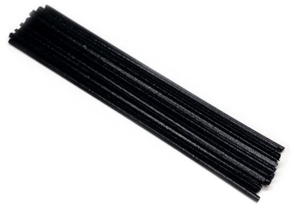 Plastic welding rods PBT 4mm triangular Black 25 rods top | az-reptec