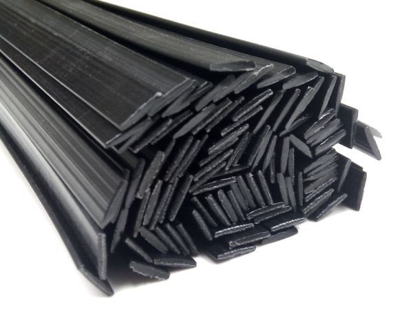 Plastique de soudure fil PPE-PA 8x1mm Plat Noir 25 barres
