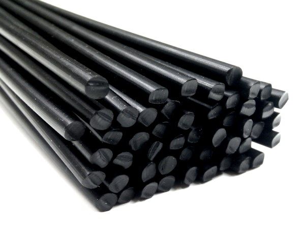 Plastique baguettes de soudure PE-LLD 4mm Ronde Noir 25 Barres LLDPE | az-reptec