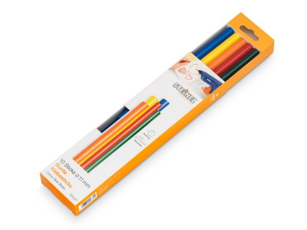 Klebesticks 11 mm Steinel Color 5 verschiedene Farben | 10 Stück 