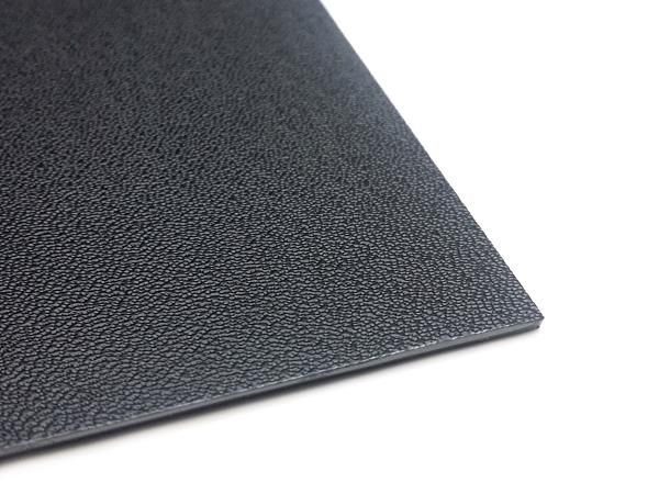 Kunststoffplatte ABS/ASA mittel genarbt 2mm Schwarz 500 x 300 mm | az-reptec